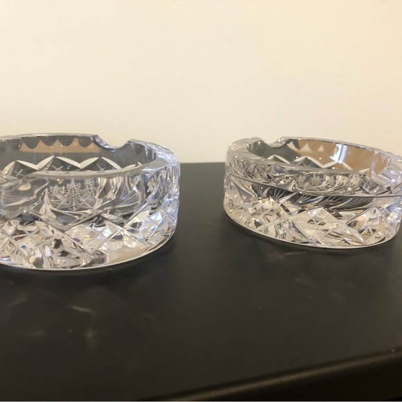 Vintage Crystal Ashtrays matching set - Picture 6 of 15